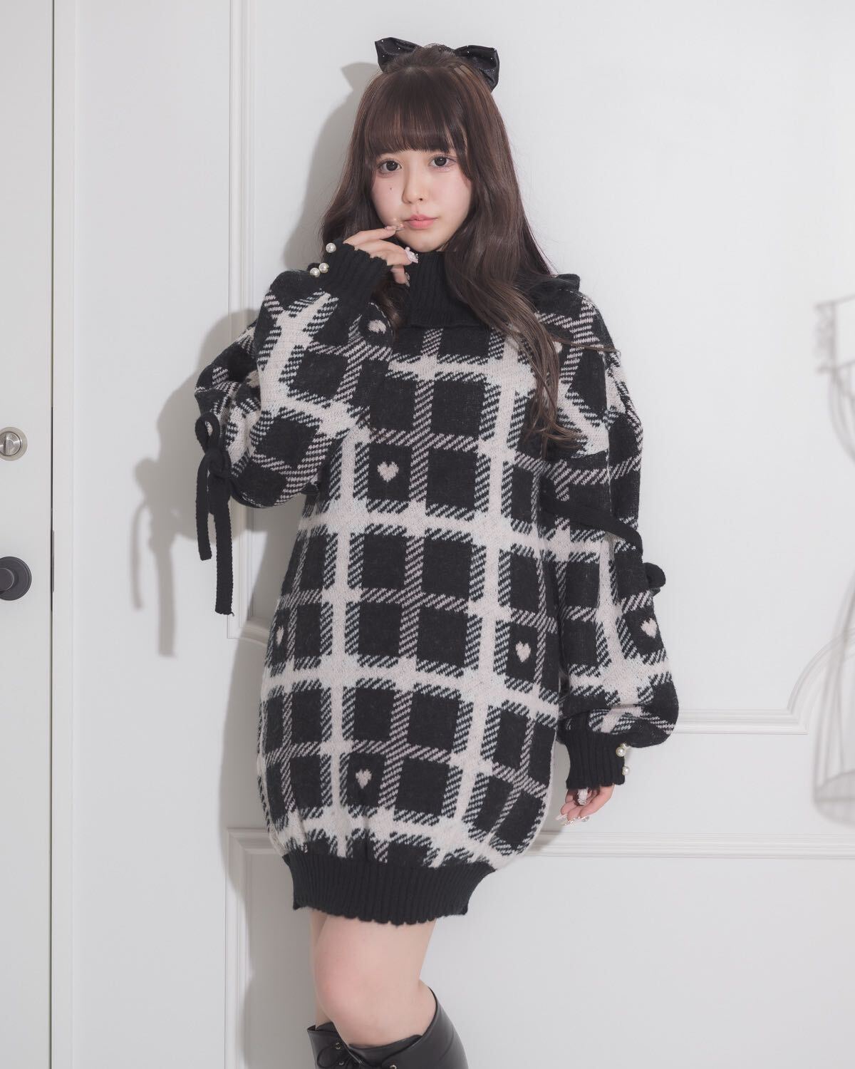 モデル身長:157cm/着用カラー:ブラック