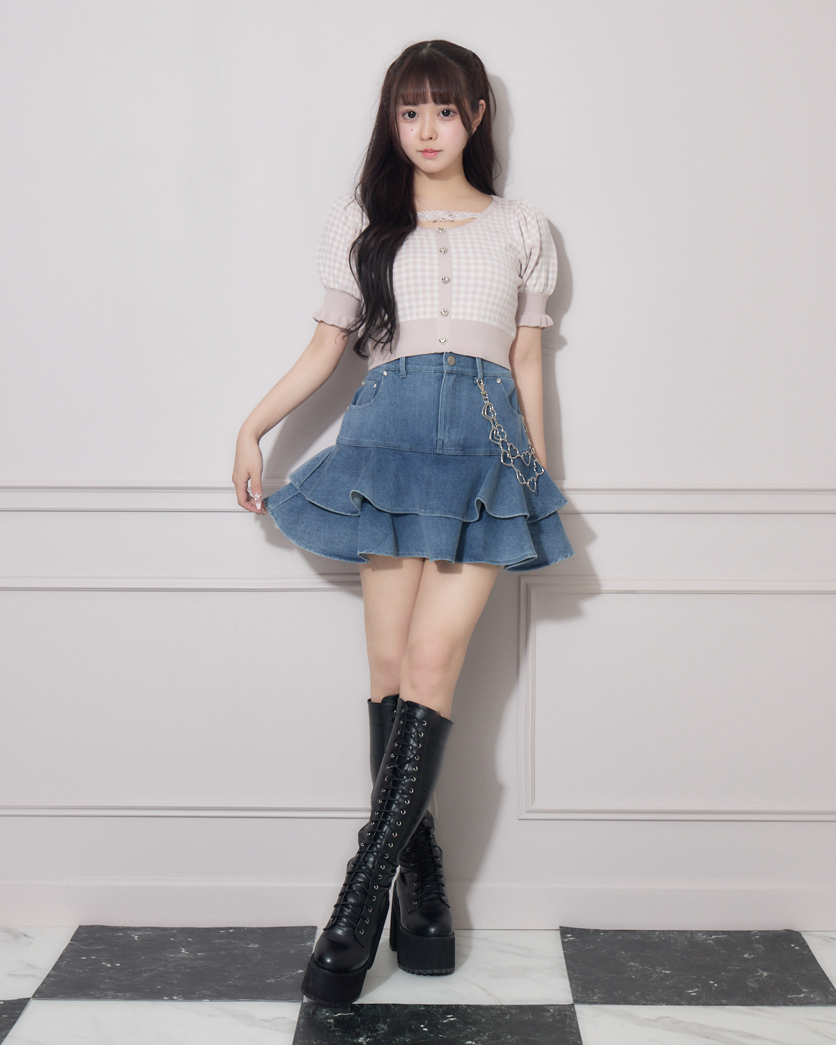 モデル身長:157cm/着用カラー:ピンク