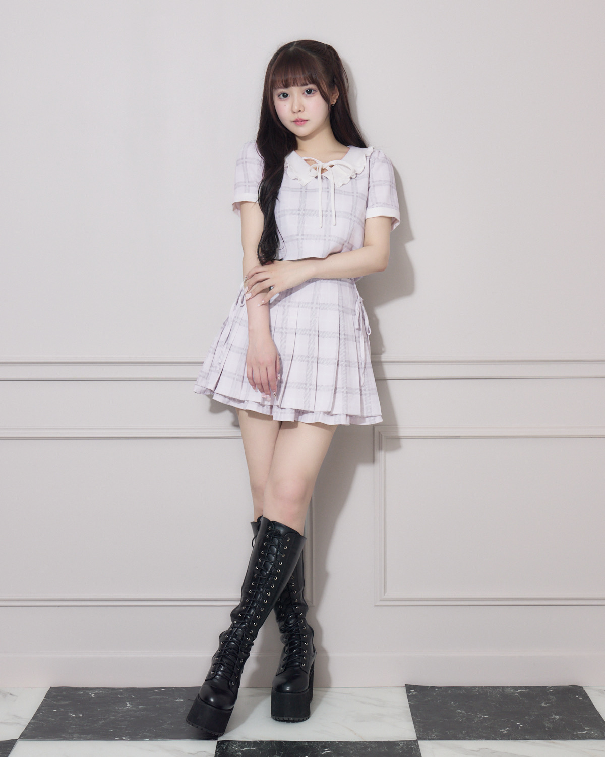 モデル身長:157cm/着用カラー:ピンク