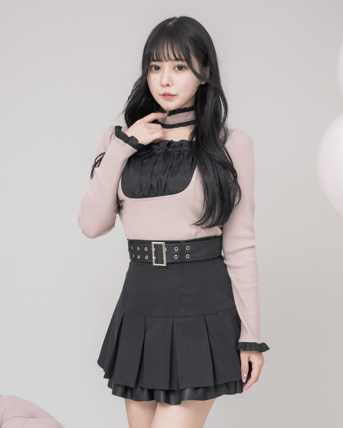 モデル身長:157cm/着用カラー:ブラック