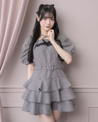 モデル身長：155cm/着用カラー：ギンガム