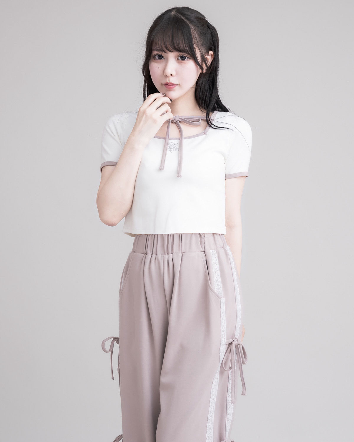 モデル身長:157cm/着用カラー:ピンク