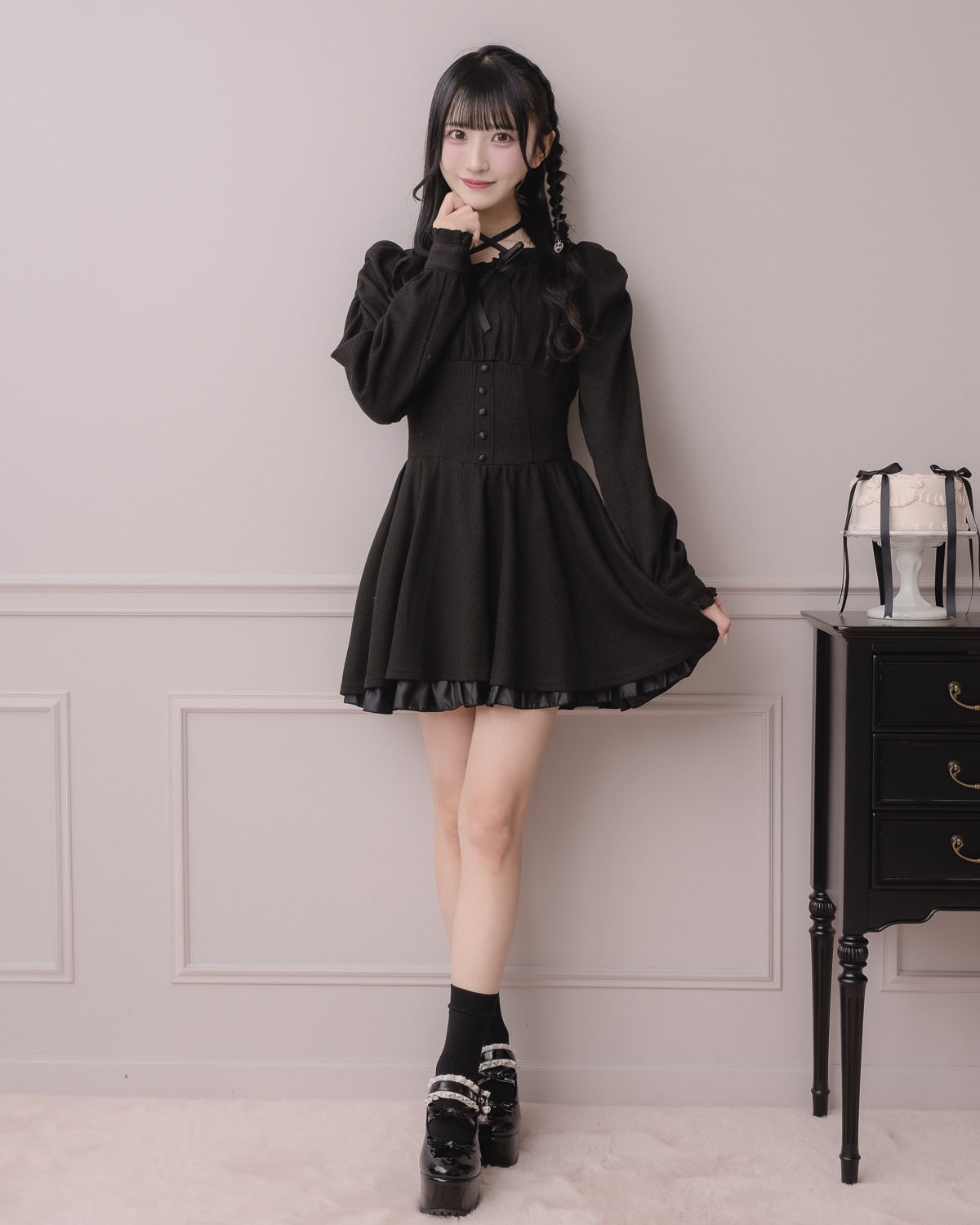 コルセットワッフルワンピース – pium