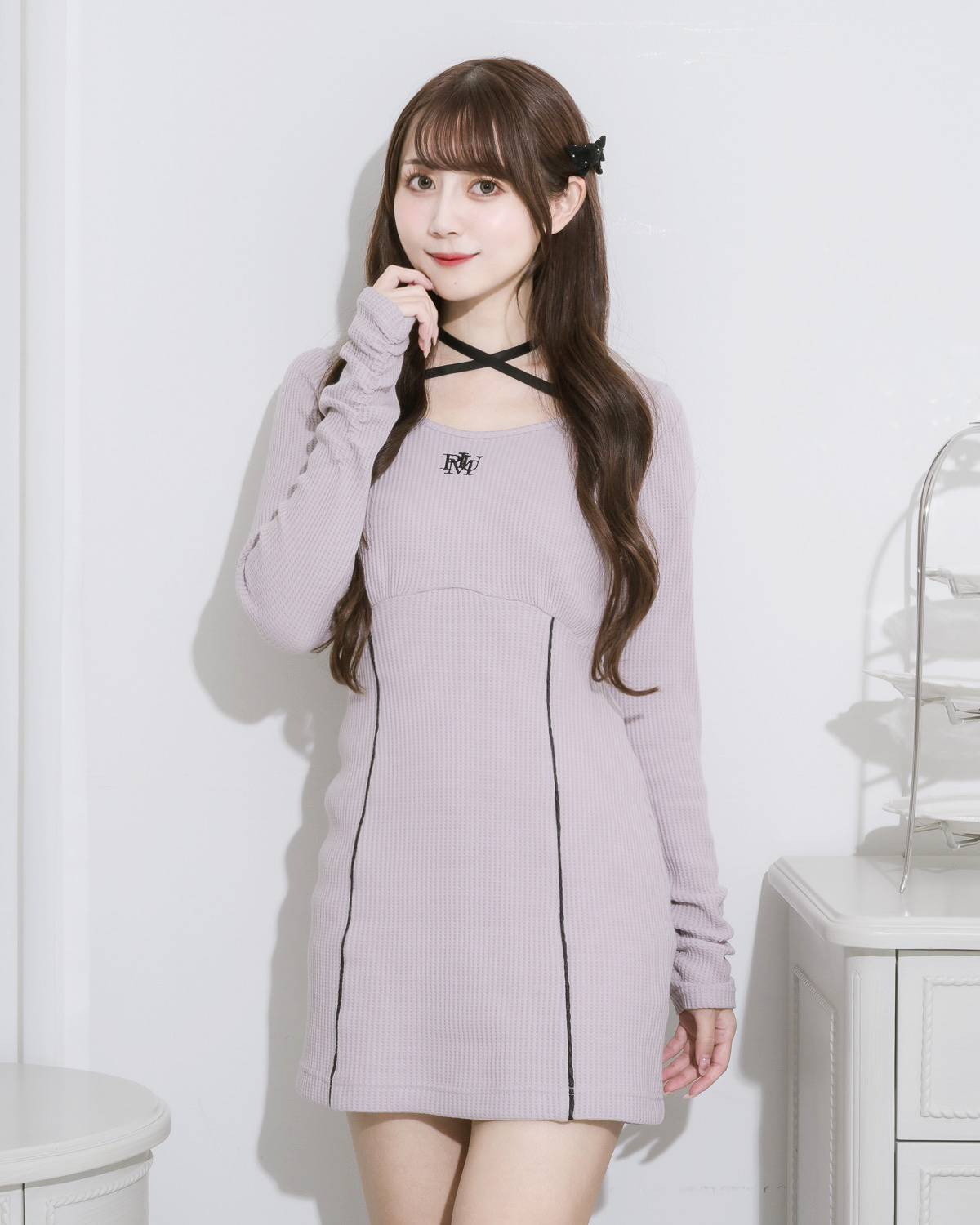 モデル身長:159cm/着用カラー:ピンク