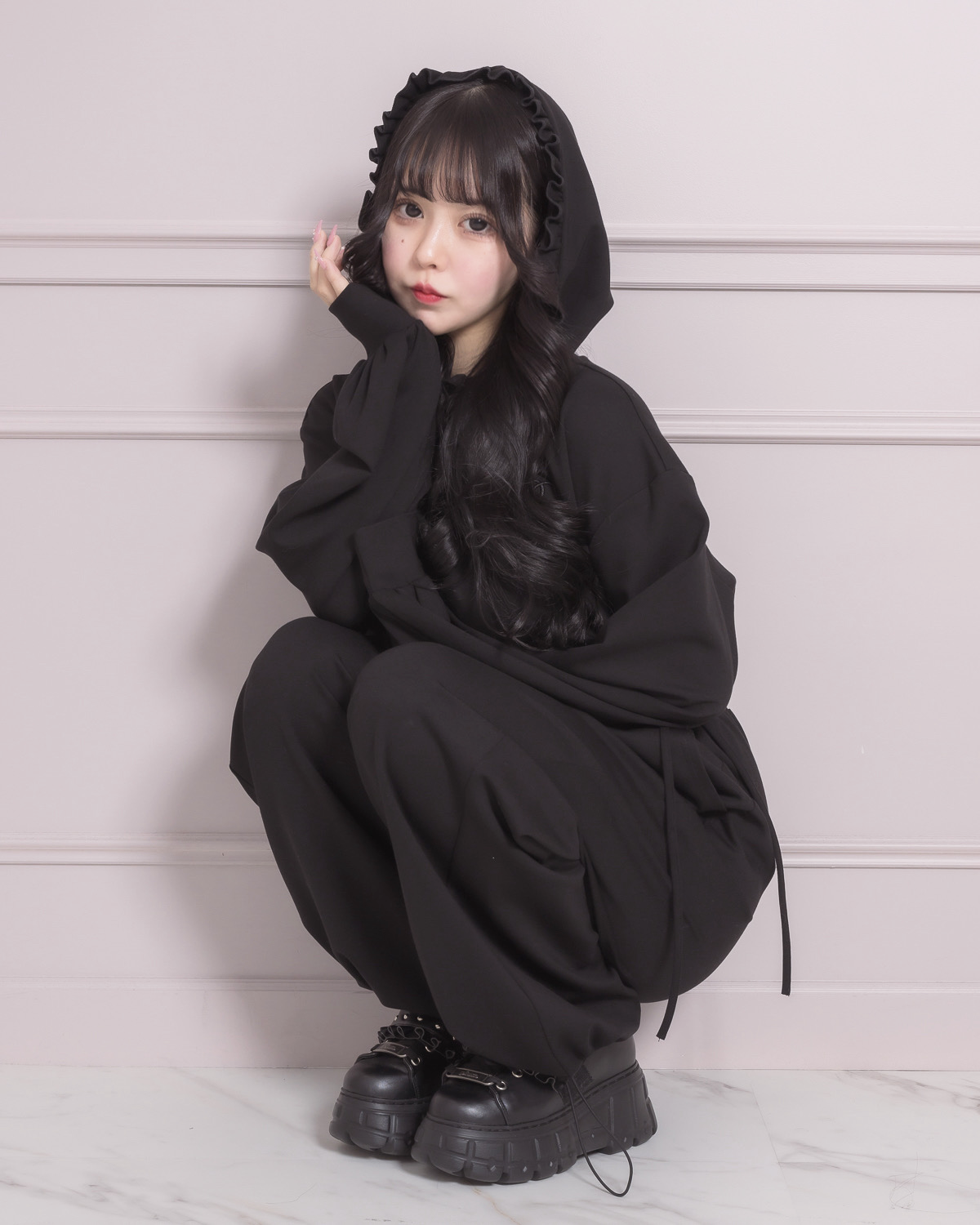 モデル身長:157cm/着用カラー:ブラック