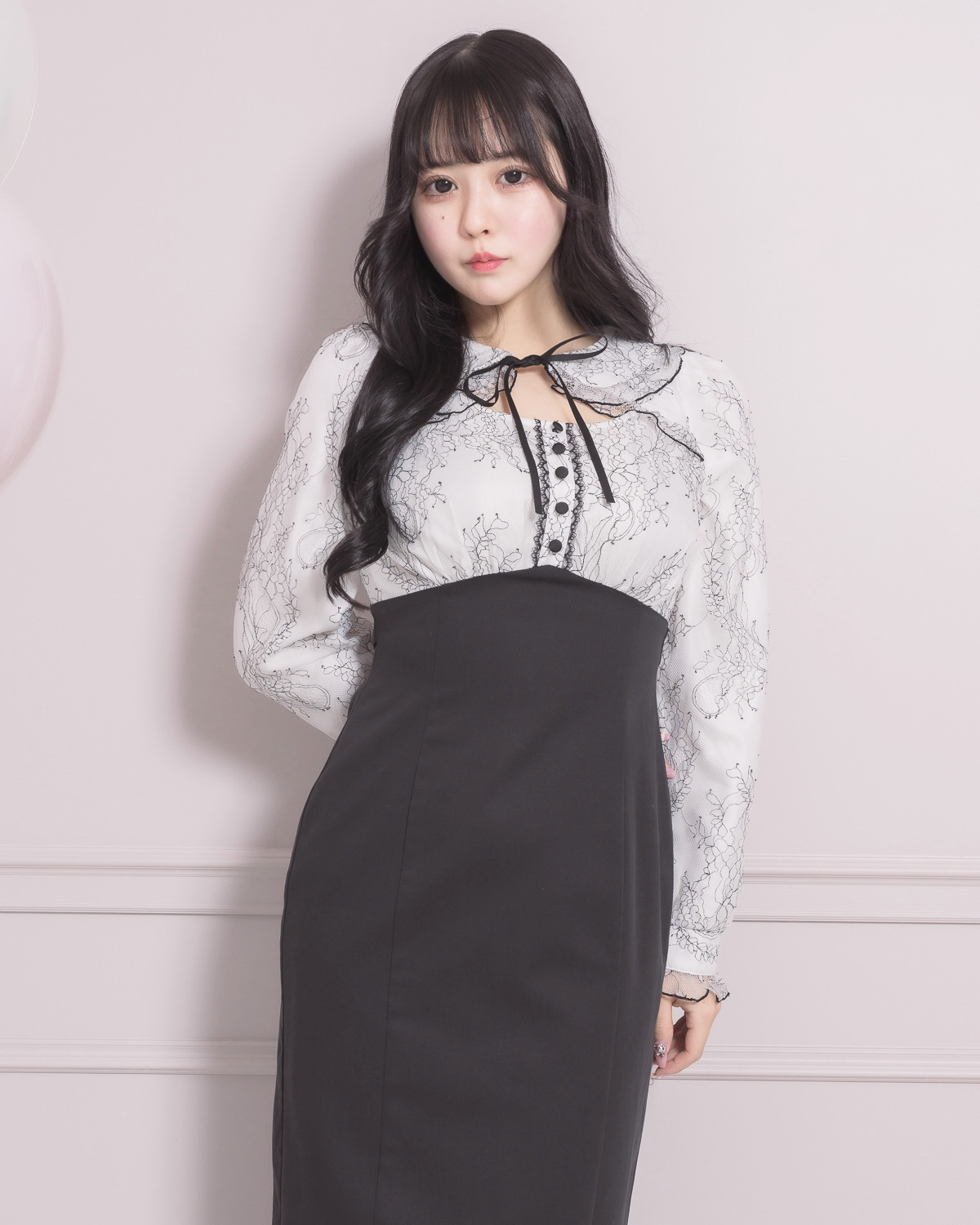 モデル身長:157cm/着用カラー:ホワイト