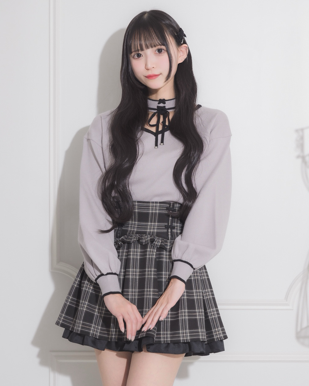 モデル身長:163cm/着用カラー:グレー