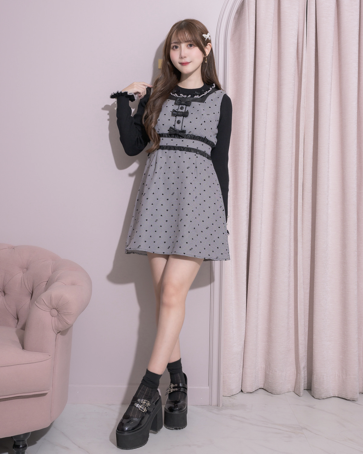 モデル身長:159cm/着用カラー:ミックス