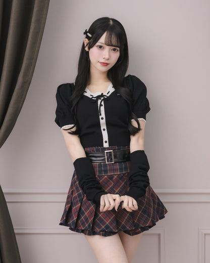 モデル身長：155cm/着用カラー:レッドチェック