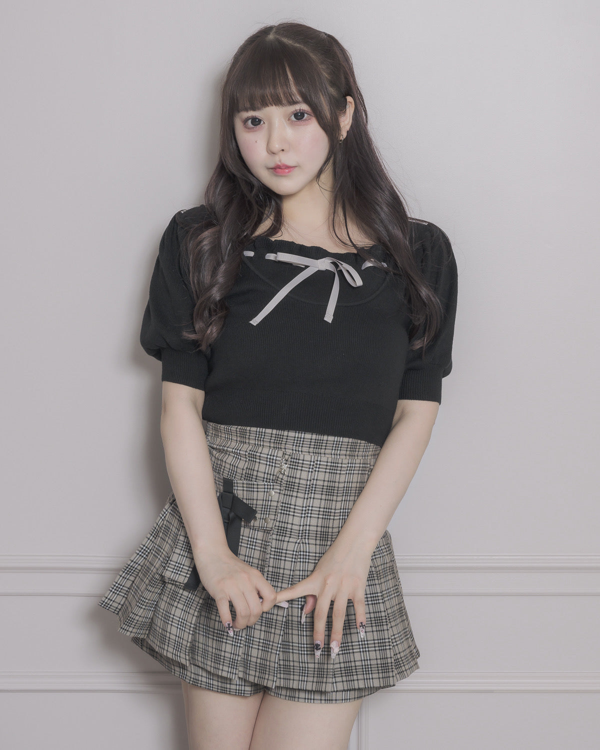 モデル身長:157cm/着用カラー:ブラック