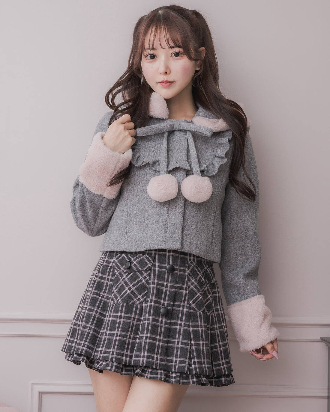 モデル身長：157cm/着用カラー：グレー