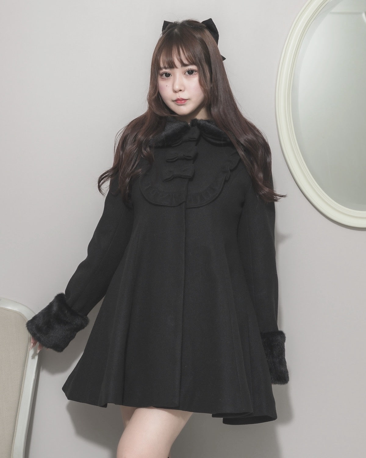 モデル身長:157cm/着用カラー:ブラック