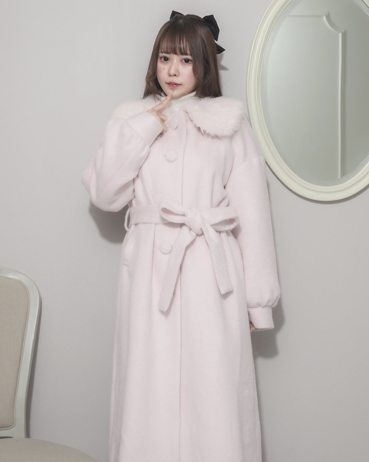 モデル身長:157cm/着用カラー:ピンク