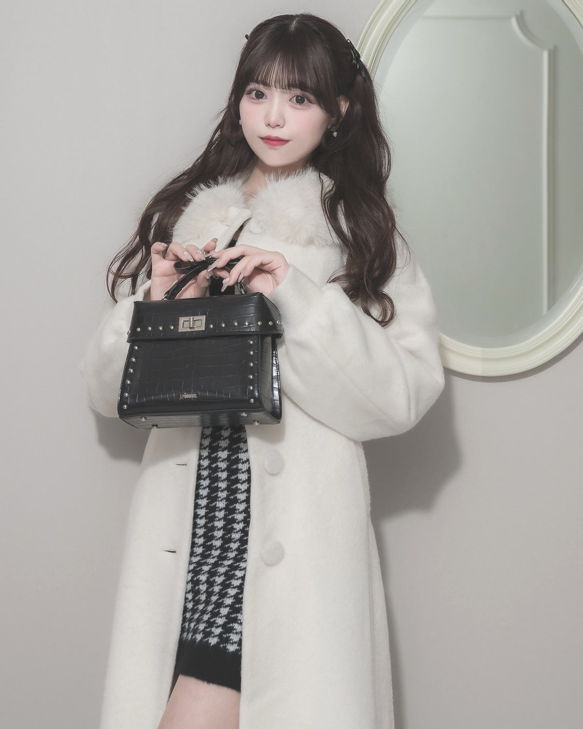 モデル身長:163cm/着用カラー:アイボリー