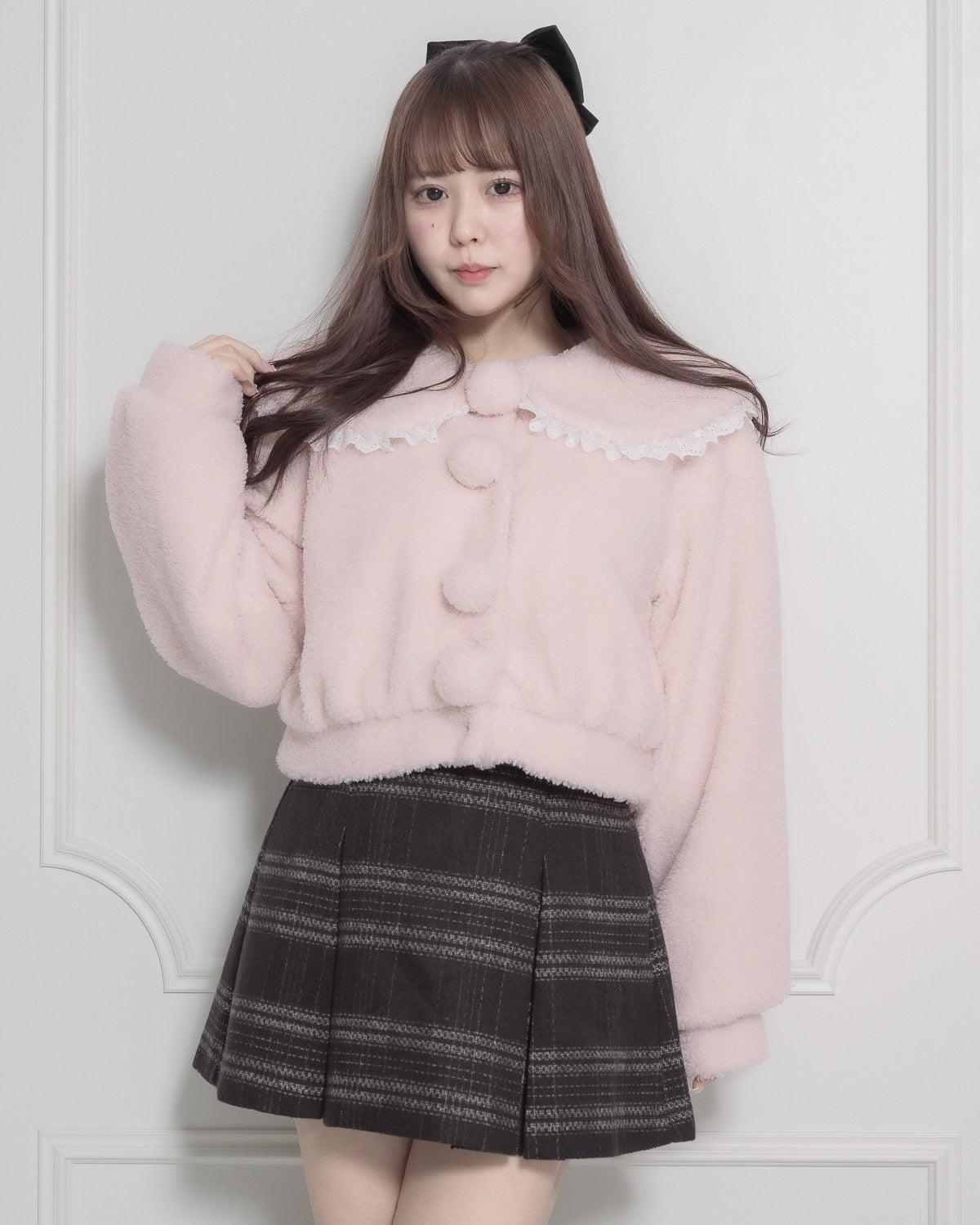 モデル身長:157cm/着用カラー:ピンク