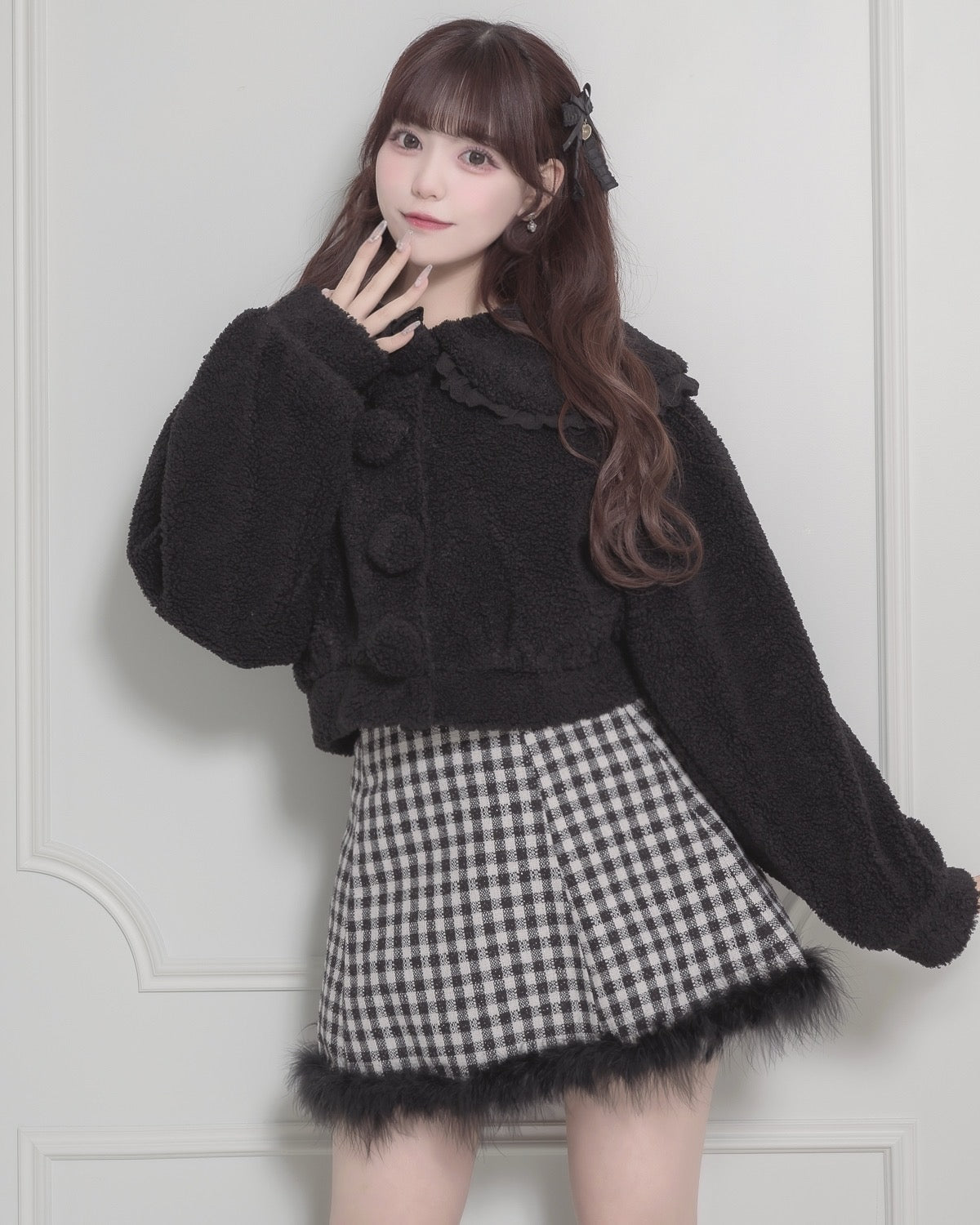 モデル身長:163cm/着用カラー:ブラック