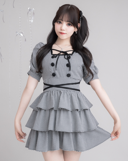 モデル身長：163cm/着用カラー：ギンガム