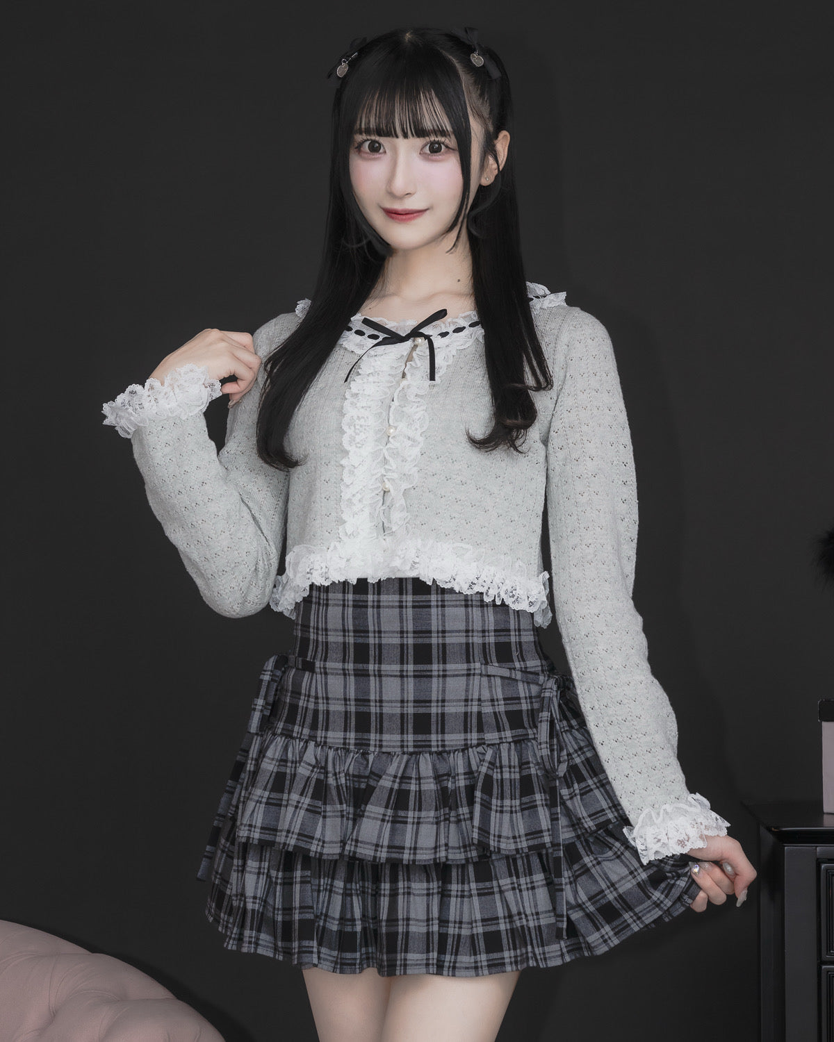 モデル身長:157cm/着用カラー : グレー