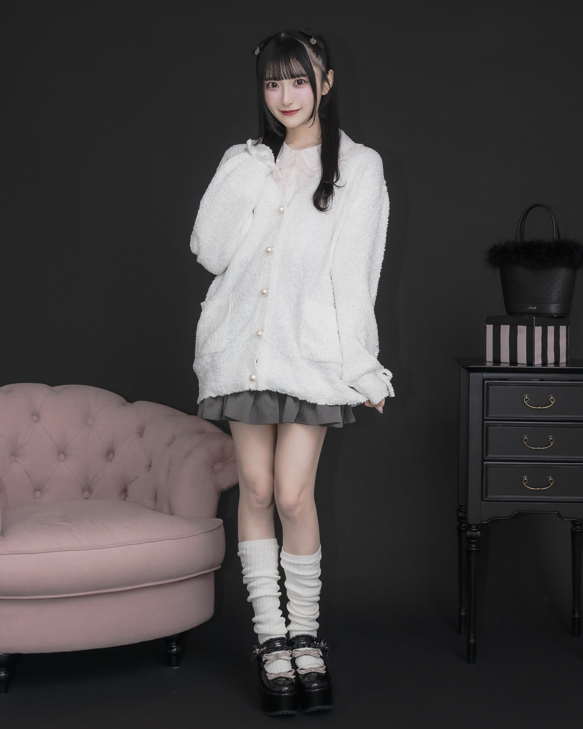 モデル身長:157cm/着用カラー : ホワイト