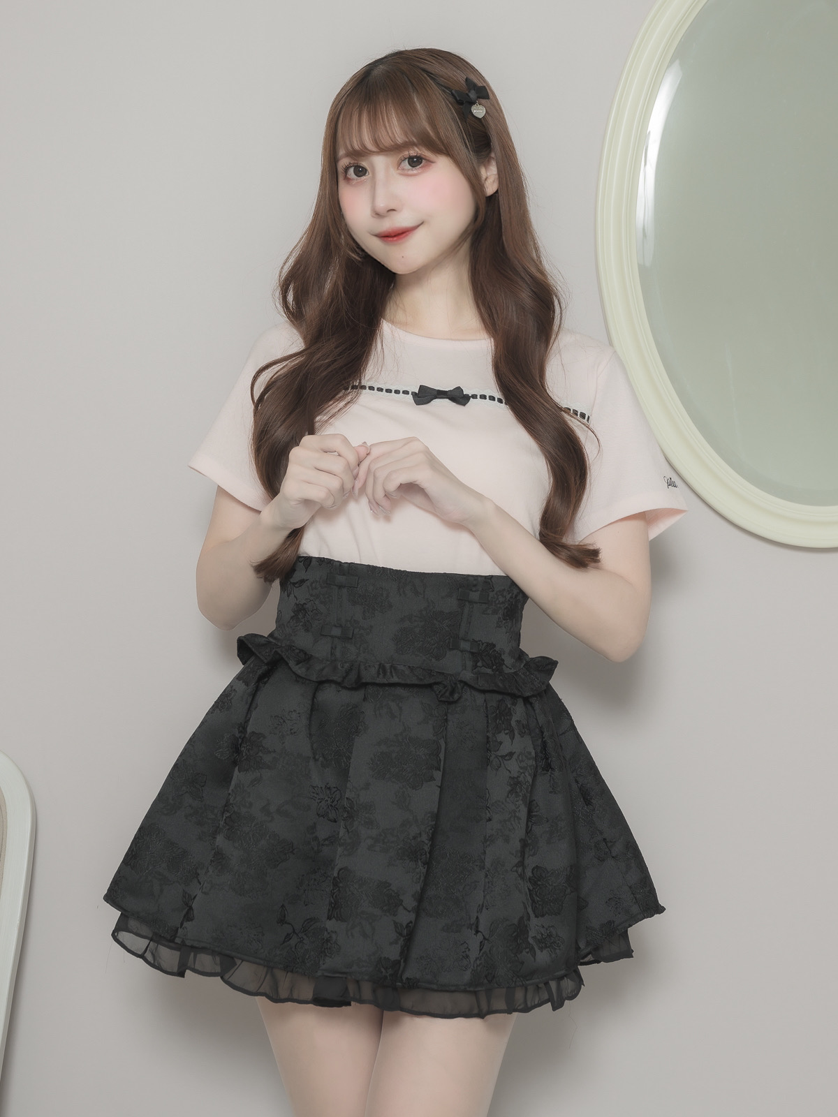 モデル身長:159cm/着用カラー:ピンク