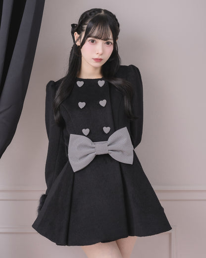 モデル身長：155cm/着用カラー：ブラックミックス