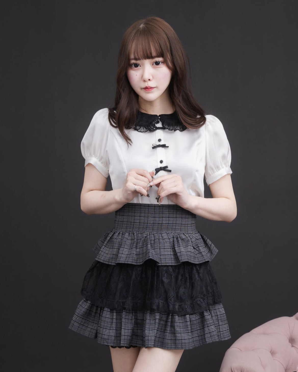 モデル身長:157cm/着用カラー : ホワイト