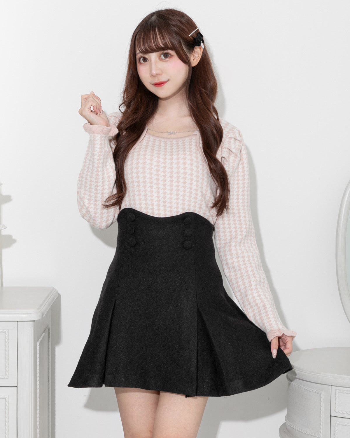 モデル身長:158cm/着用カラー:ピンクミックス