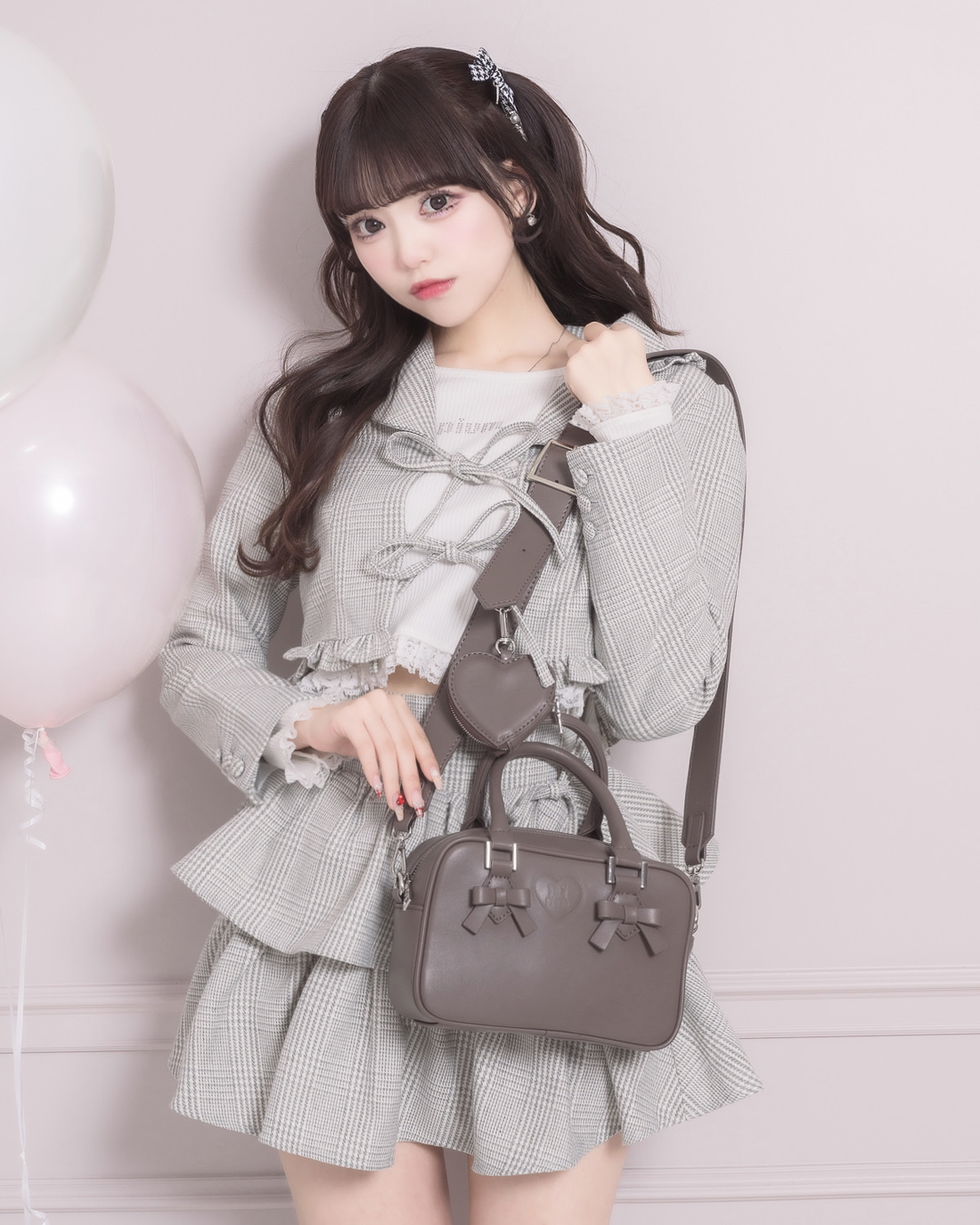 pium♥ フロントファスナーモノグラムニットワンピ pium ぴうむ pium♥ フロントファスナーモノグラムニットワンピ pium ぴうむ