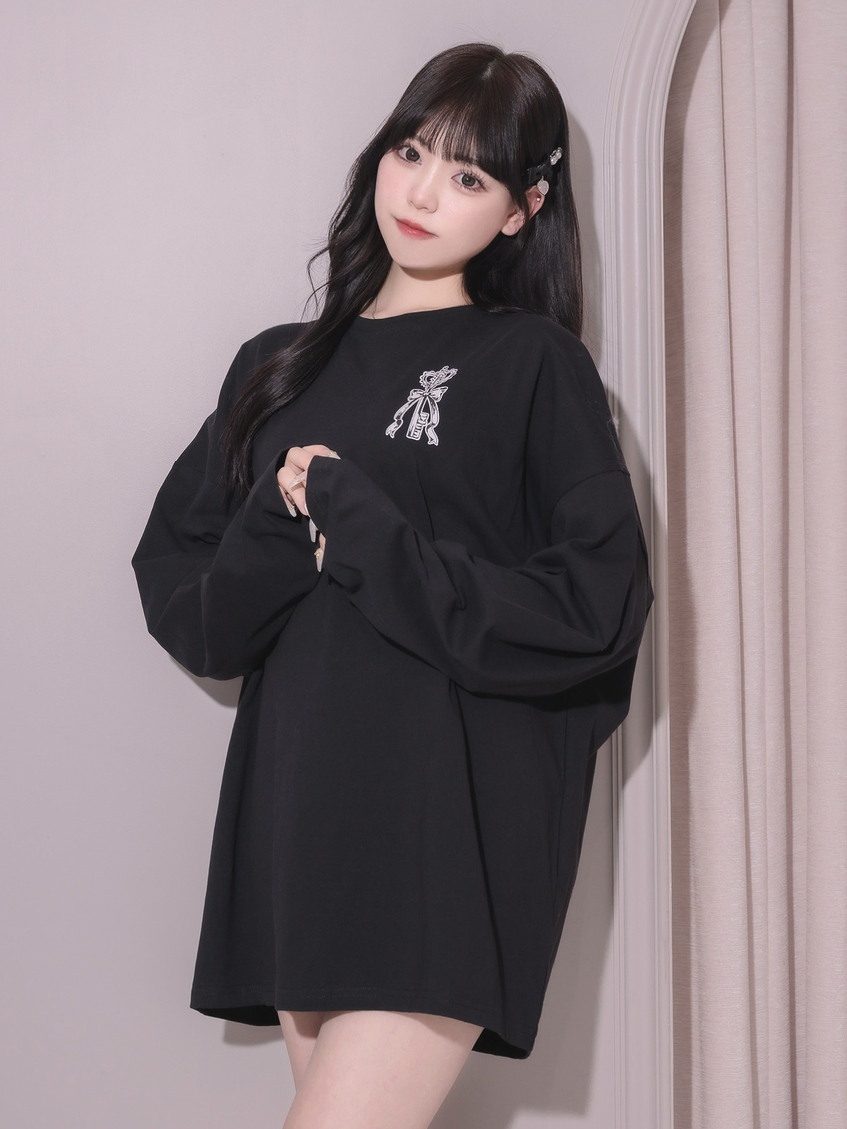 モデル身長:163cm/着用カラー:ブラック