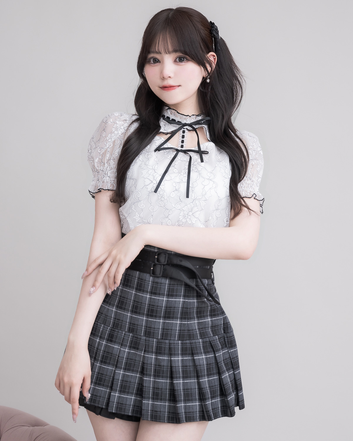 モデル身長：163cm/着用カラー：ホワイト