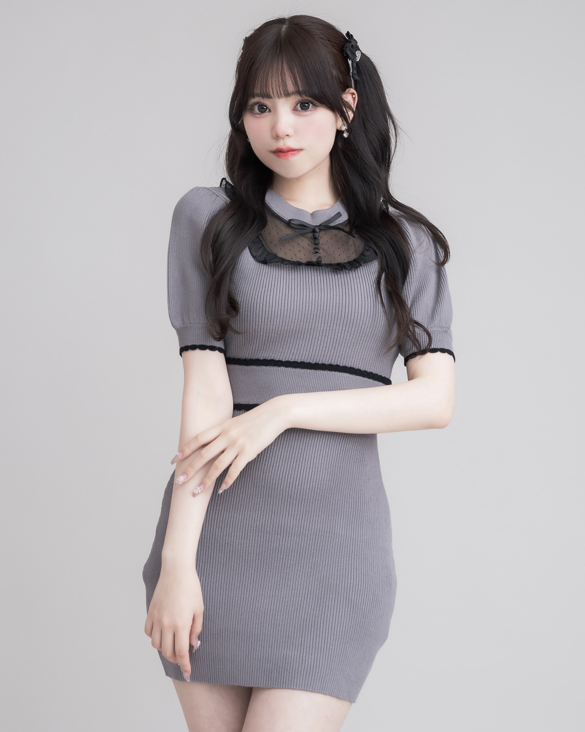 モデル身長:163cm/着用カラー:チャコール