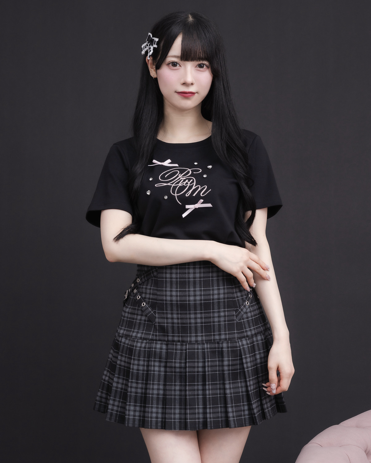 モデル身長:155cm/着用カラー:ブラック