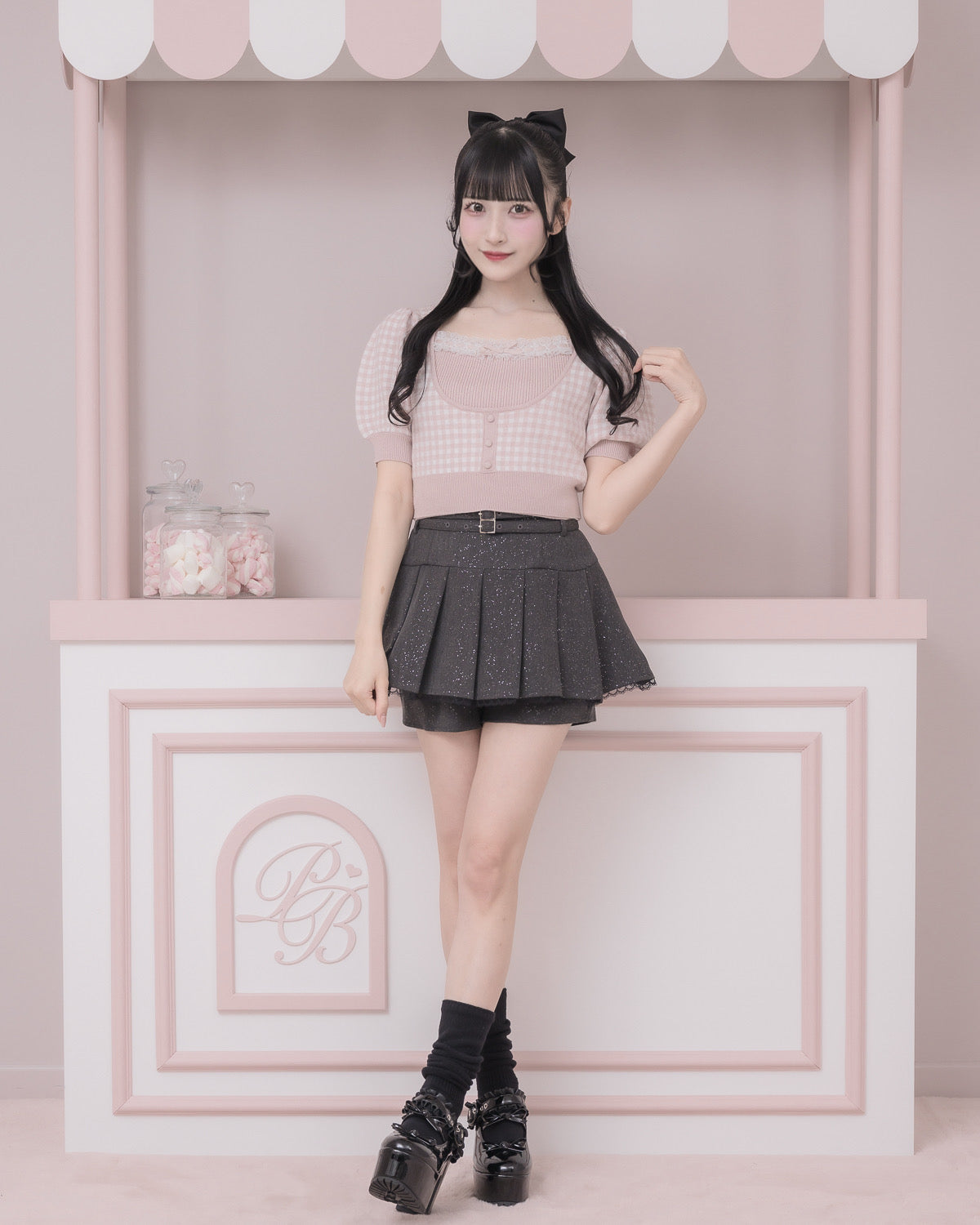 モデル身長：157cm/着用カラー：ピンク