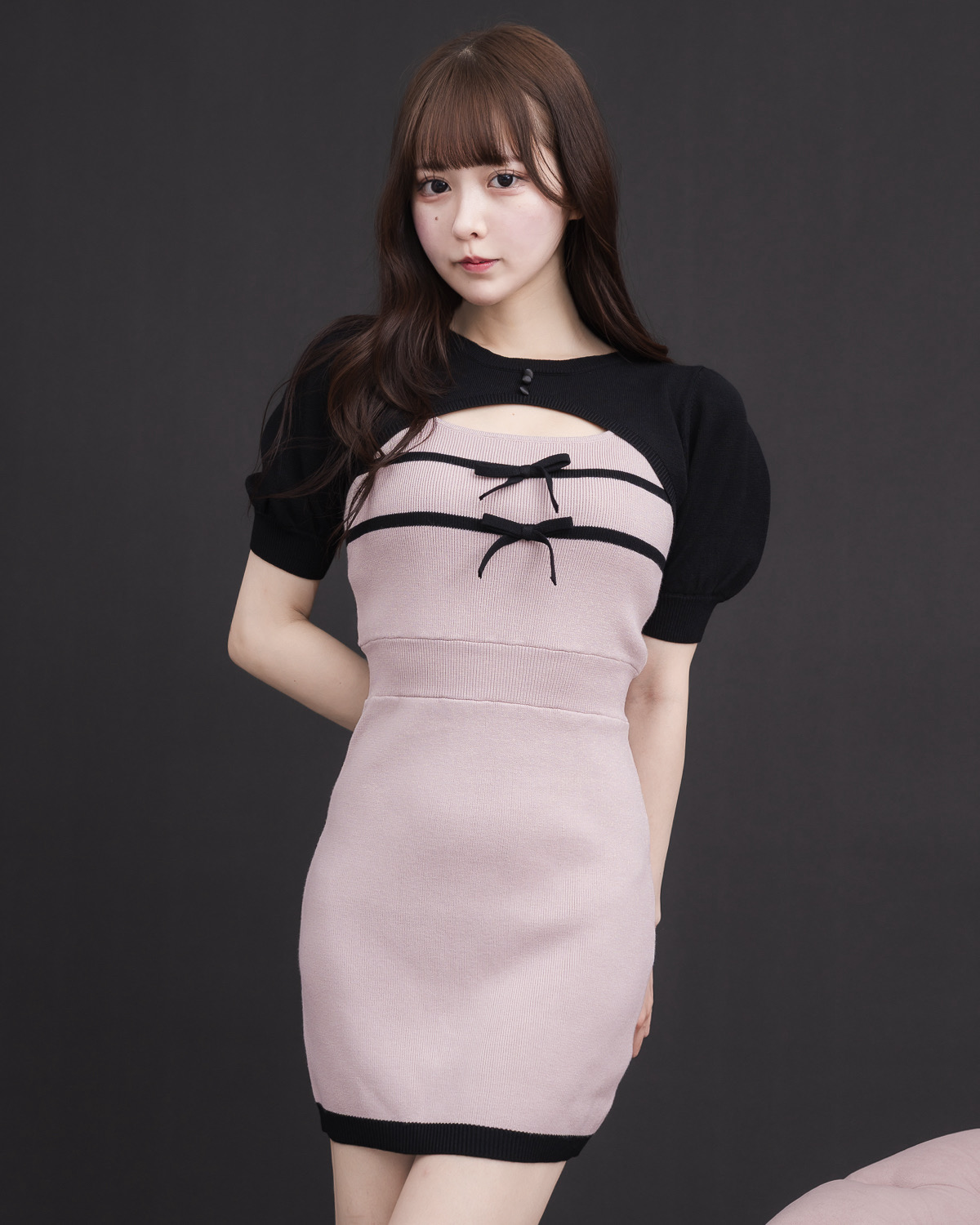 モデル身長：157cm/着用カラー:ピンク
