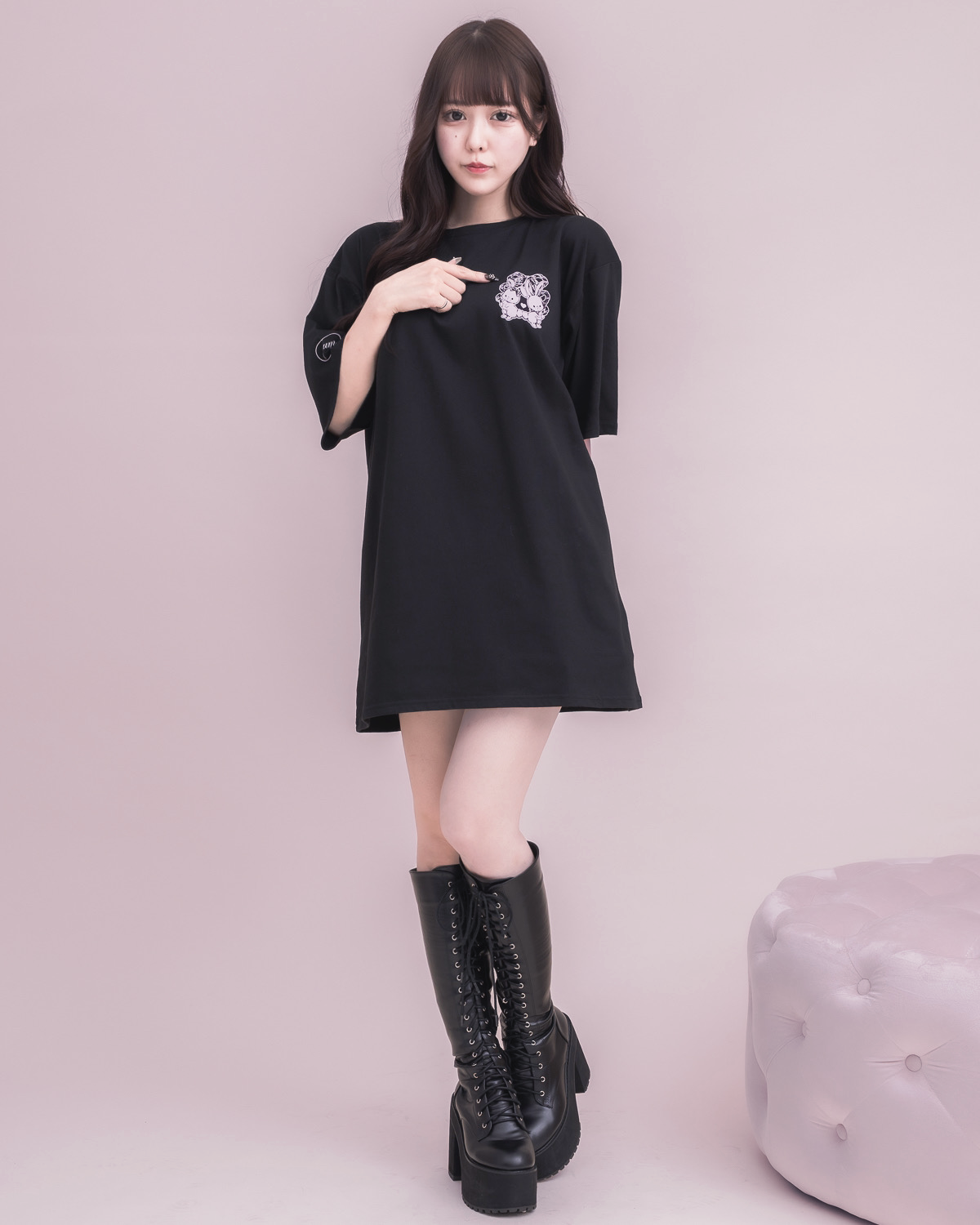 モデル身長:157cm/着用カラー : ブラック