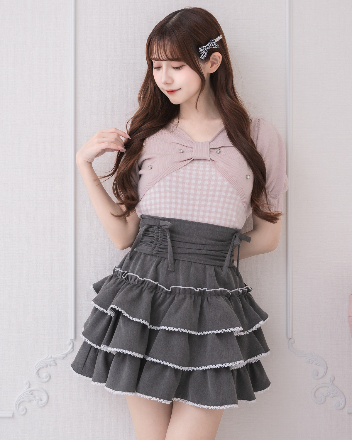 モデル身長:159cm/着用カラー:チャコール