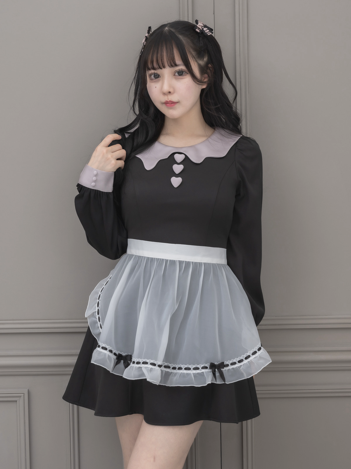 モデル身長:157cm/着用カラー:ブラック