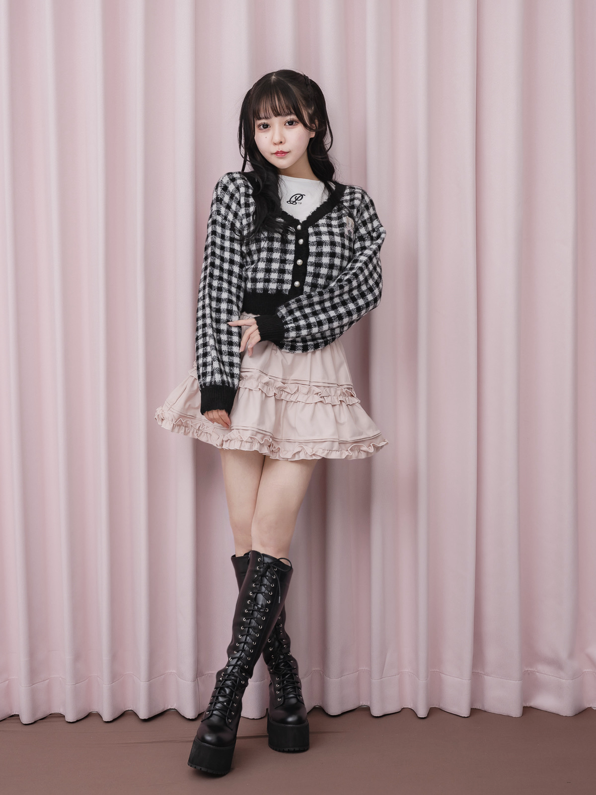 モデル身長:157cm/着用カラー:ピンク