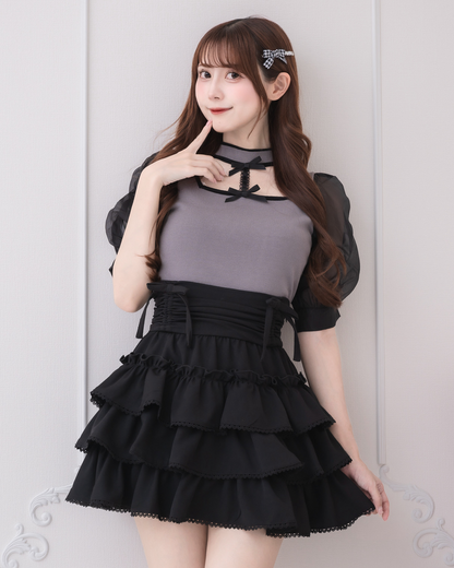 モデル身長：159cm/着用カラー：ブラック