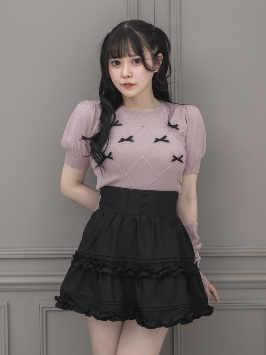 モデル身長:157cm/着用カラー:ピンク