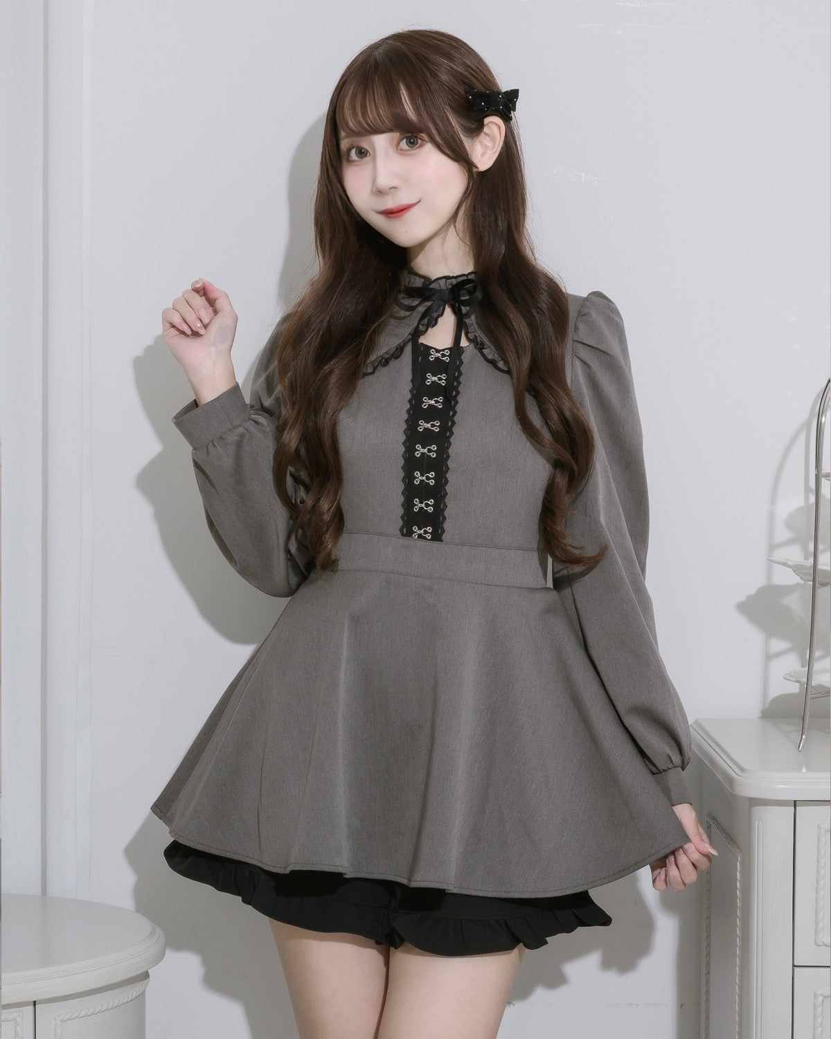 モデル身長:159cm/着用カラー:チャコール