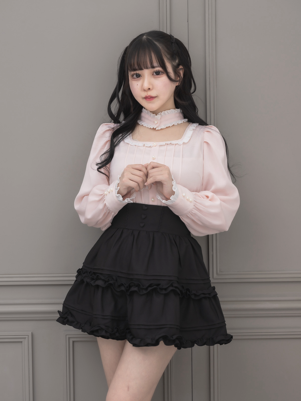 モデル身長:157cm/着用カラー:ピンク