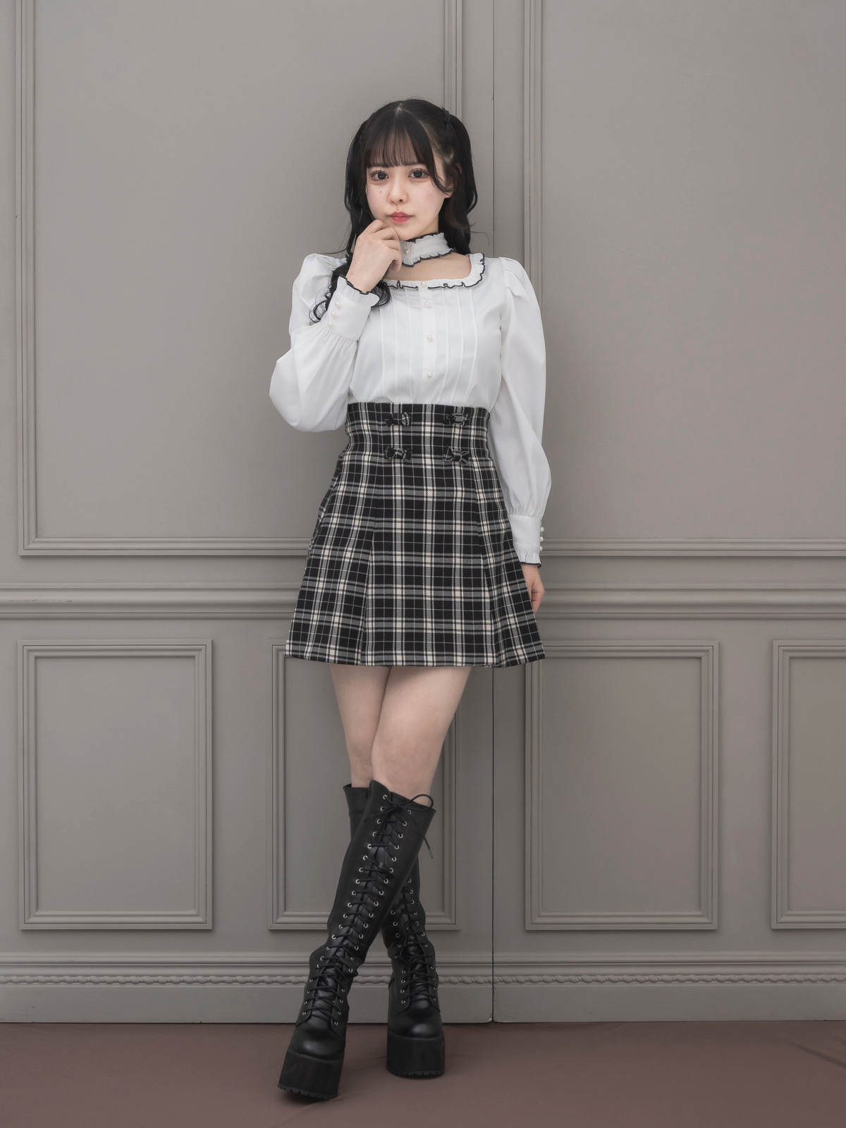 モデル身長:157cm/着用カラー:ブラック