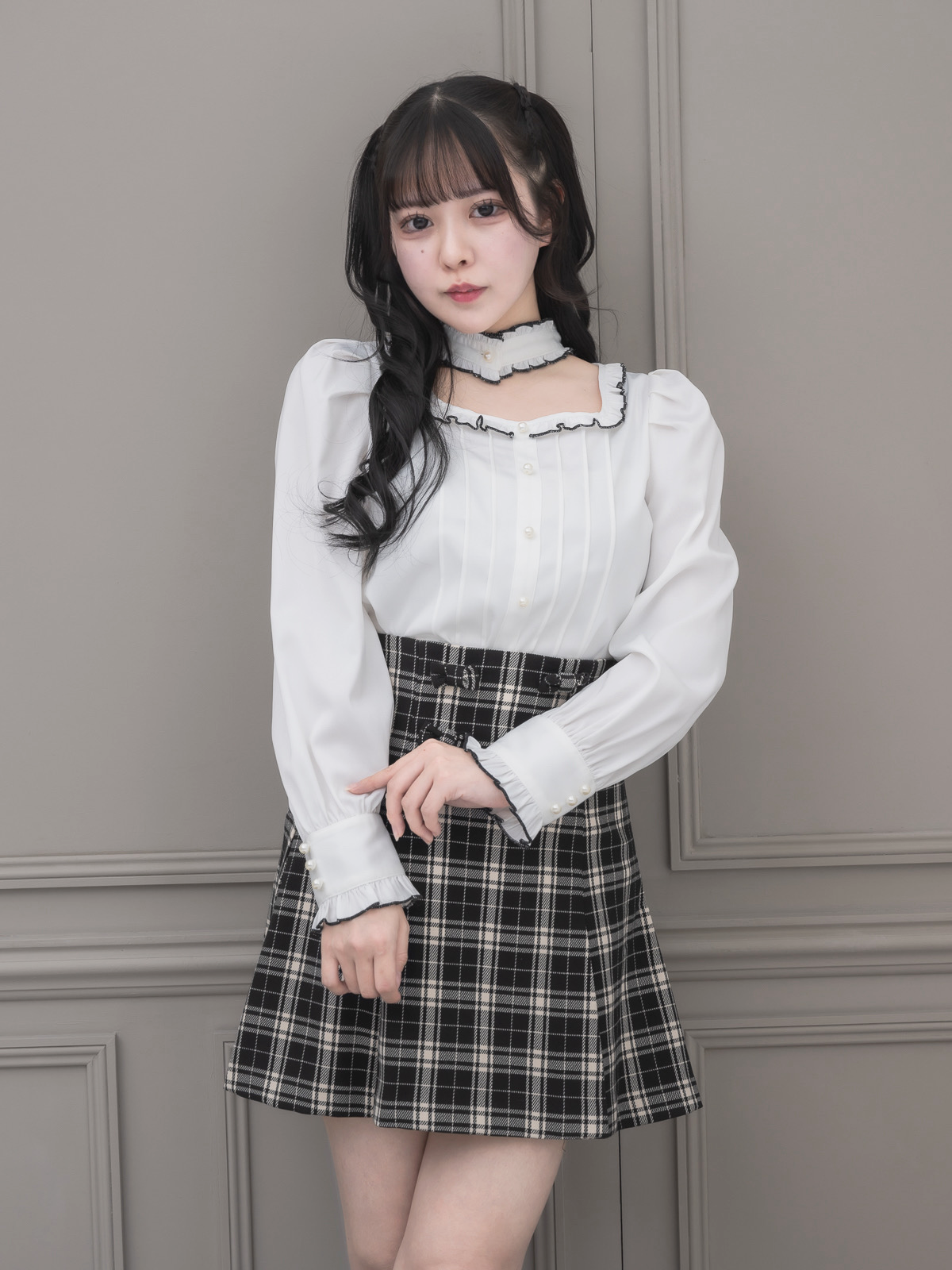 モデル身長:157cm/着用カラー:ブラック