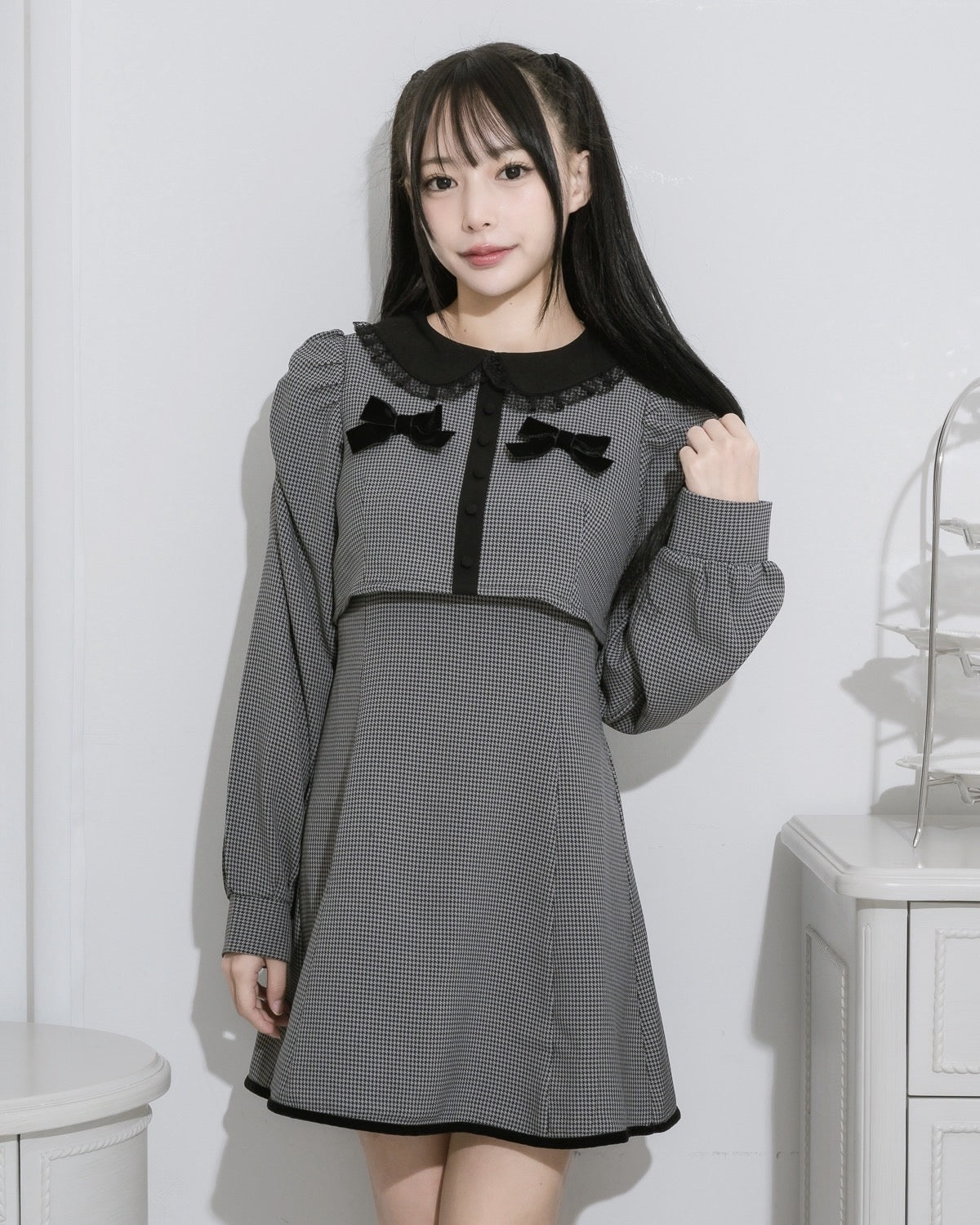 モデル身長:153cm/着用カラー:グレーミックス