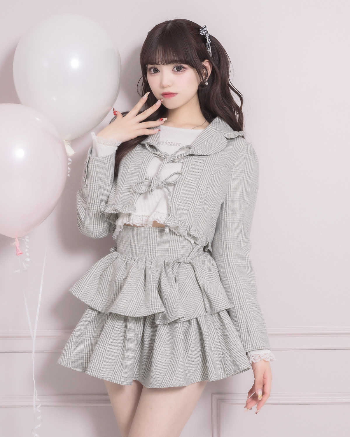 モデル身長:163cm/着用カラー:グレー