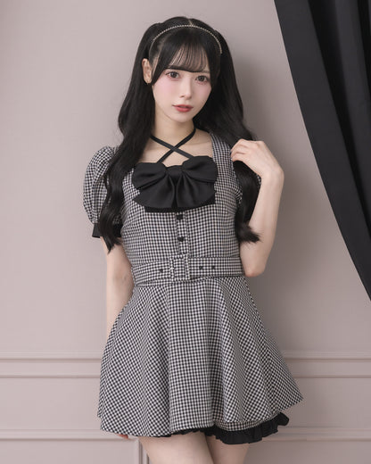 モデル身長：155cm/着用カラー：ギンガム
