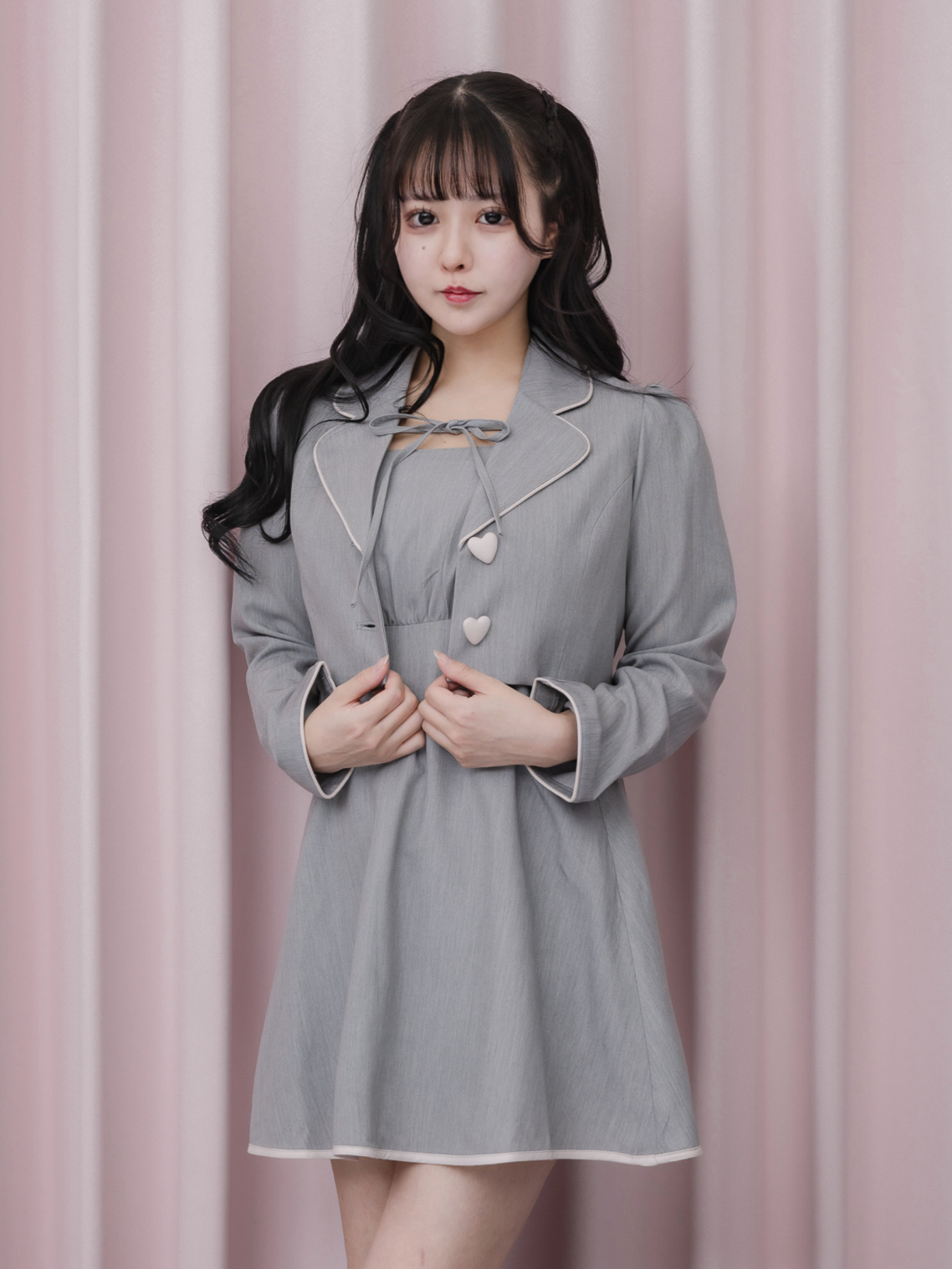 モデル身長:157cm/着用カラー:グレー