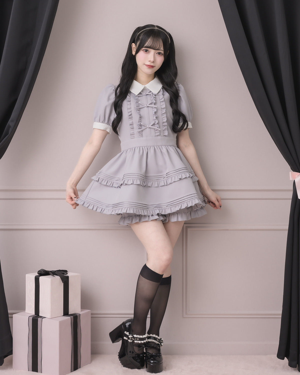 最初値下げ　searoomlynn パッドin back リボンフリル 最初値下げ searoomlynn パッドin back リボンフリル - メルカリ
