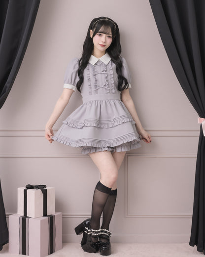 モデル身長：155cm/着用カラー:ブルーグレー